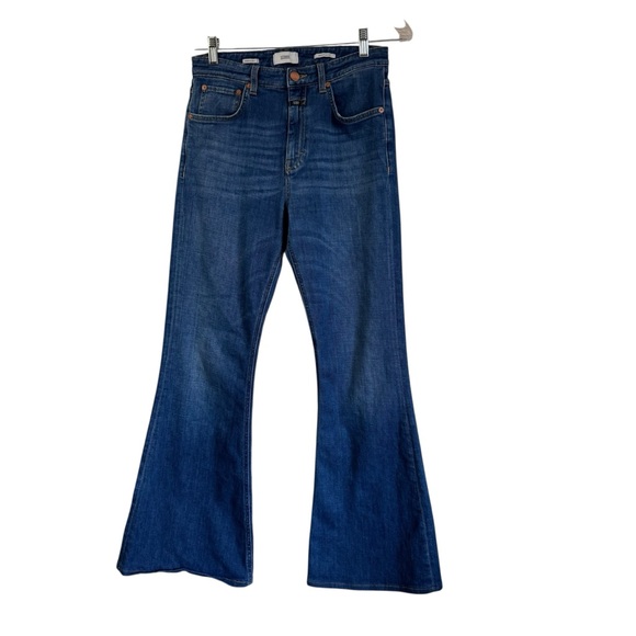 Closed Denim - Closed Rawlin Flared Jeans Women Size 29 X 30 Blue High Rise Organic Cotton